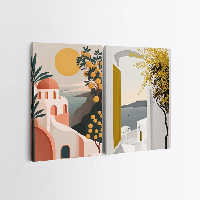 Wallity Cuadros Decorativos sobre Lienzo de 50 x 70 cm (2 Piezas)